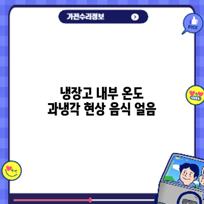 냉장고 내부 온도 과냉각 현상: 음식 얼음