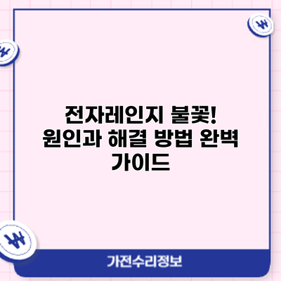 전자레인지 불꽃?! 원인과 해결 방법 완벽 가이드