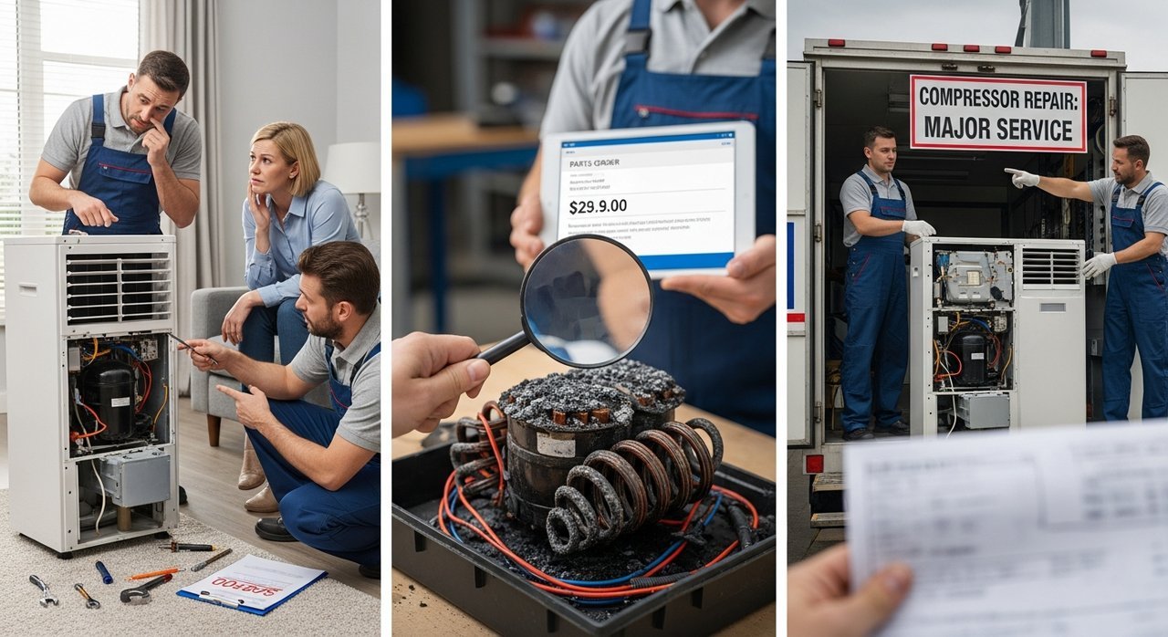 스탠드 에어컨 컴프레서 고장으로 수리비가 급등하는 사례 3가지