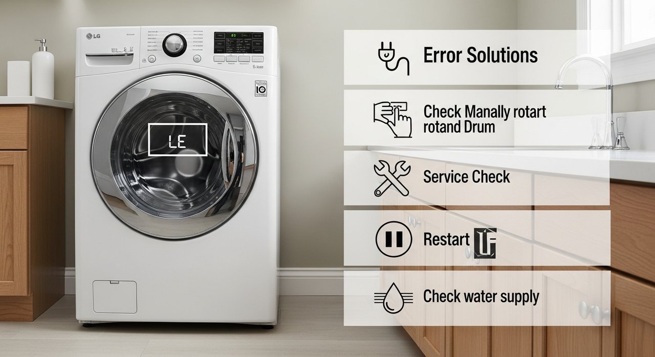 LG 통돌이 세탁기 에러코드 LE 모터 보호 작동 의미와 5가지 대처법